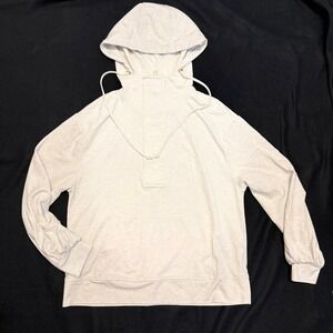 Cabi Women's S Hoodie Pullover Gold Hardware‎ Lightweight Beige Casual